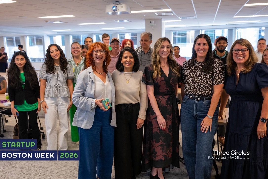 Courtney Greenwood with fellow panelists and attendees at Startup Boston Week 2026